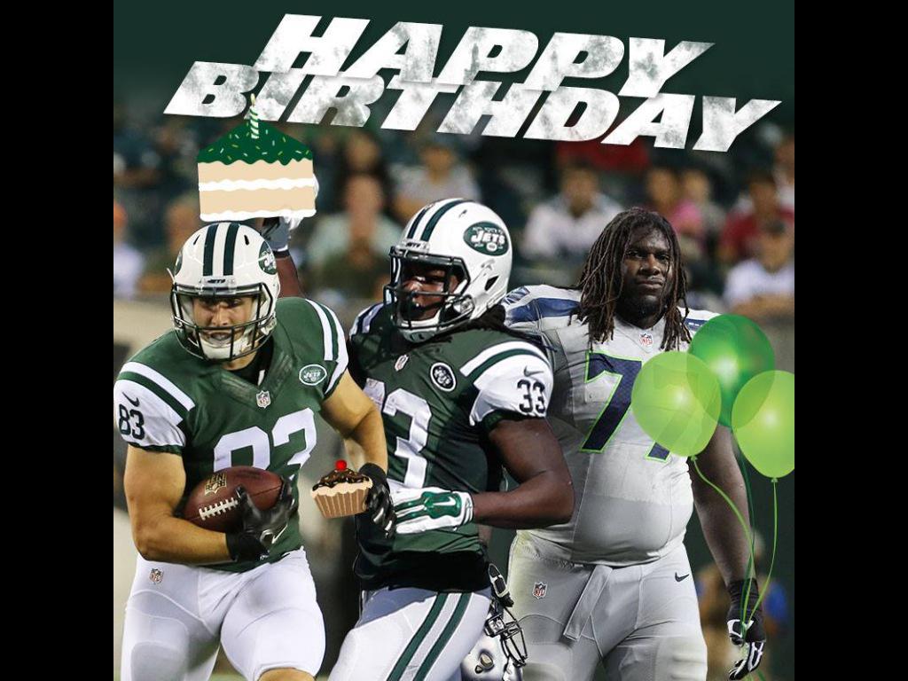 Happy Birthday Chris Pantale,Chris Ivory,James Carpenter 