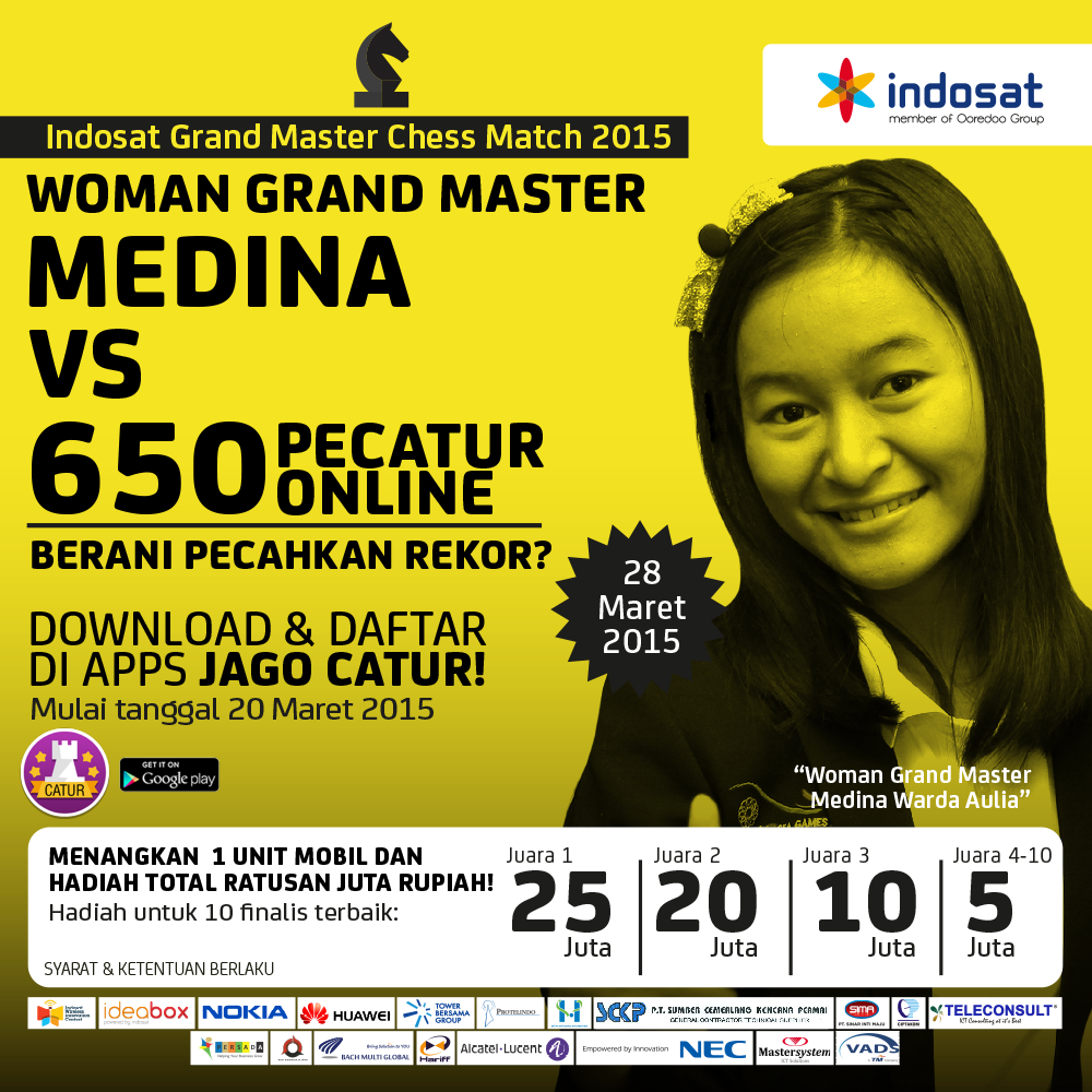 IsatOoredooKLSL's tweet photo. Nah kalo udh download aplikasinya...langsung aja dftr, pian bs brrtanding lawan grandmaster lho #jagocaturindosat http://t.co/CS6ydDoChK
