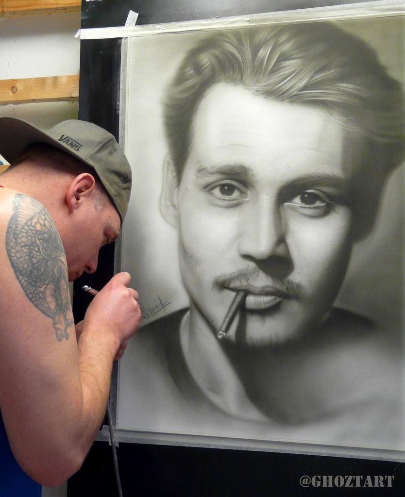 ghoztart's tweet photo. I finished my Johnny Depp painting
hope you like it

Please RT
#art#painting#arab @MrChuckD @johnnydepp___ #hiphop http://t.co/WAdcAffw5W