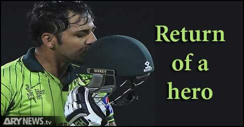 ARYNEWSOFFICIAL's tweet photo. #Pakistan shows #RespectForWahab, #SarfrazAhmed as #CW15 team returns
#News n #Video: http://t.co/HIa35HLvWE http://t.co/laJuK1cN7J