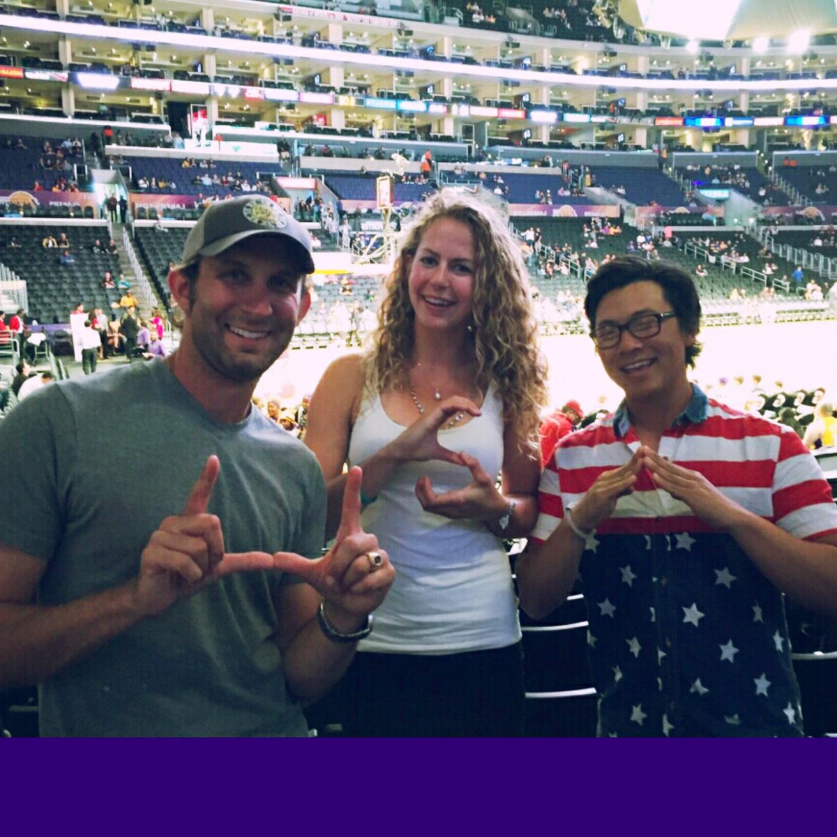 #AtTheLakersGame with <a href="/TeamUSA/">Team USA</a> <a href="/NathanYamaguchi/">Nathan Yamaguchi</a> <a href="/NickMKale/">Nick Kale</a> Thanks <a href="/madsen_mark/">Mark Madsen</a>! #FeartheTree &amp; #BaldEagle