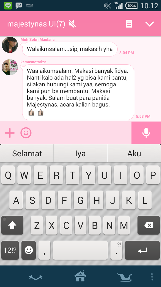 Salah satu testimoni delegasi 😃