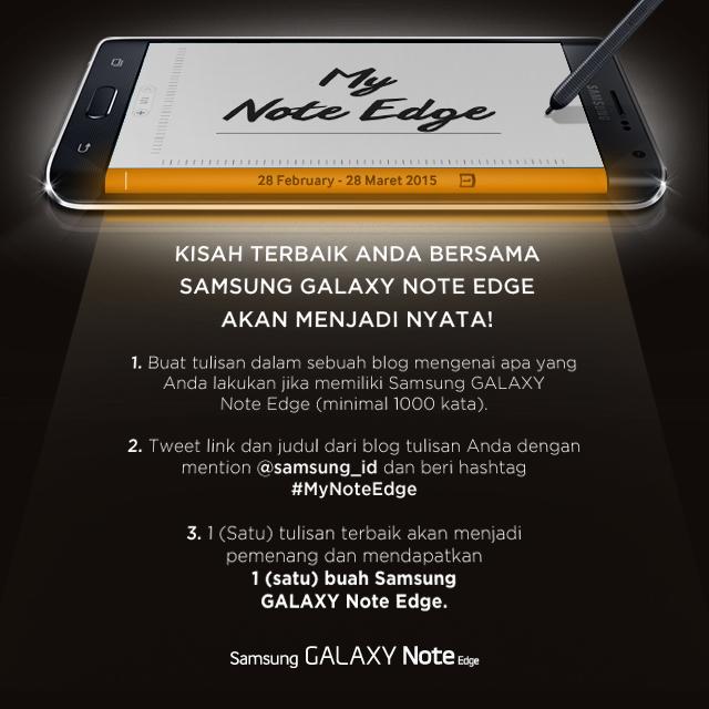 wira_triasmara's tweet photo. Yg suka ngeblog & pgn punya galaxy #NoteEdge, ikutan aja kompetisinya @Samsung_ID #MyNoteEdge http://t.co/eAiIArDdJL http://t.co/ZWvfKFvmCZ
