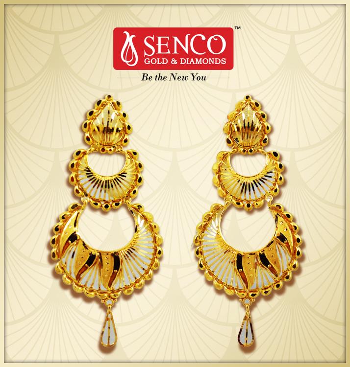 Top 10 Senco Gold Earrings [2018]: Senco Gold 22k Yellow Gold Drop Earrings  - YouTube