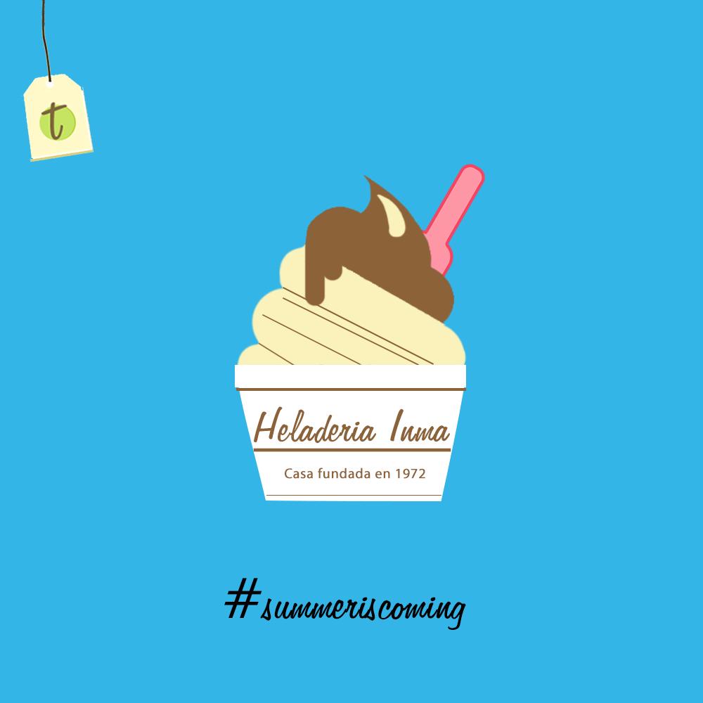 teina_com's tweet photo. Comenzamos una lluviosa semana que estrenando hashtag #summeriscoming y ¡celebrando que @Heladeria_Inma está abierta! http://t.co/1HXQVrYwOV