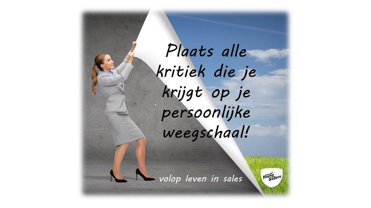 Plaats alle kritiek die je krijgt op je persoonlijke weegschaal! #PleaseReTweet