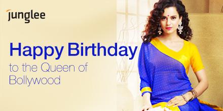 A very Happy Birthday to the Queen of Bollywood Kangna Ranaut. Get Queen movie at Rs 92 only   