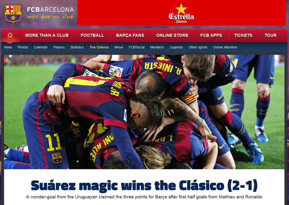 [SPECIAL CONTENTS] All about the Clásico #FCBarcelona v Real Madrid ow.ly/KFQJd