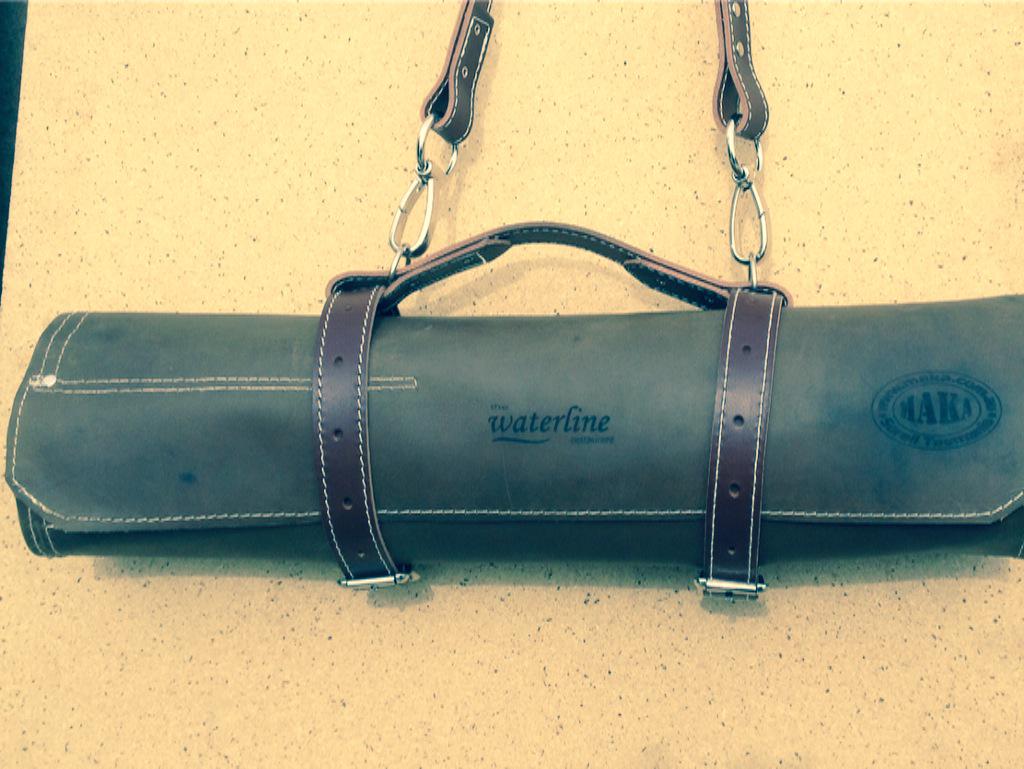 makaAus's tweet image. @makaAus: Another #NomadChef  knife roll made and delivered with a #laserengraved  #restaurant name.  #Tasmanianmade
