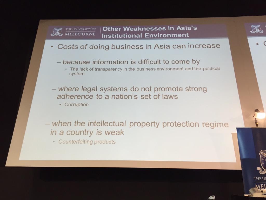 BusEcoNews's tweet image. But there are other weaknesses in institutional environments that affect business in #Asia #busecomelb