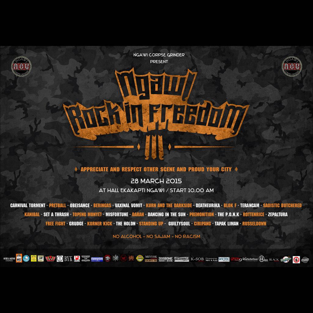 Jangan lupa! H-5 lagi kita brutalkan pesta ini. \m/ bnyak band ganas dstu.. :*