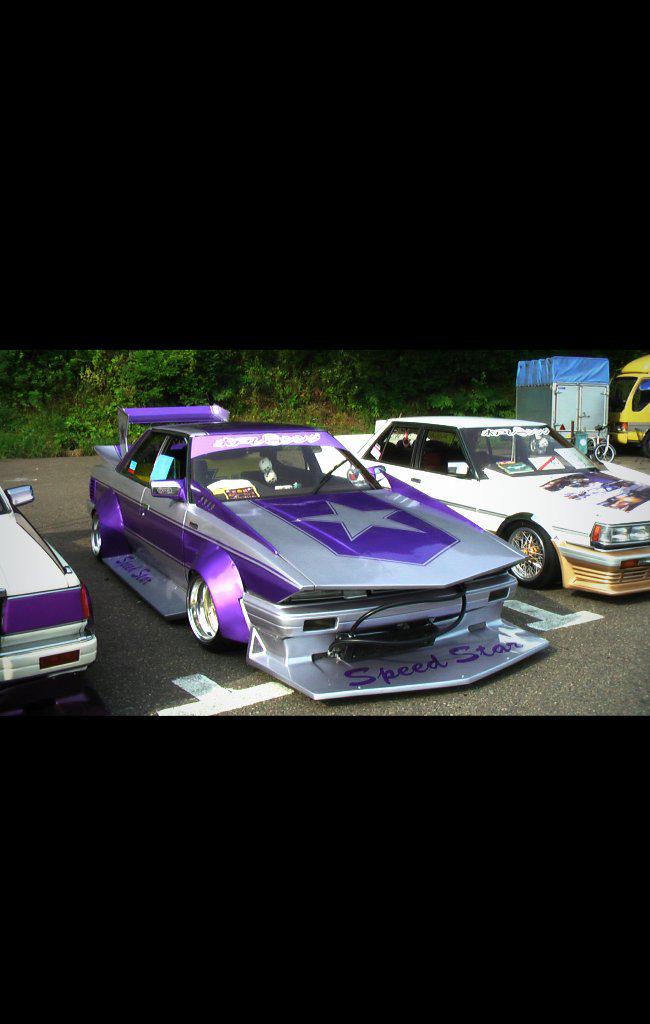 GX71マークII ド定番なチバラギ仕様 レーススポイラー延長が尖らせて