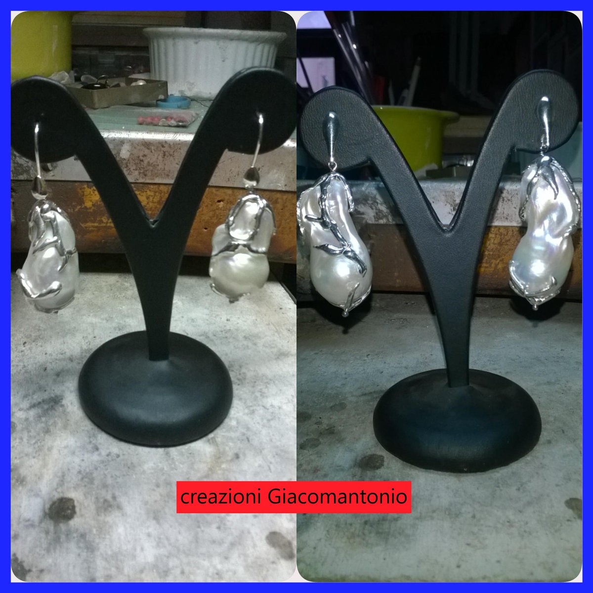 GioieGiacomanto's tweet image. buongiorno #orecchini #perlebarocche #handmade #argenti #PhototasticApp