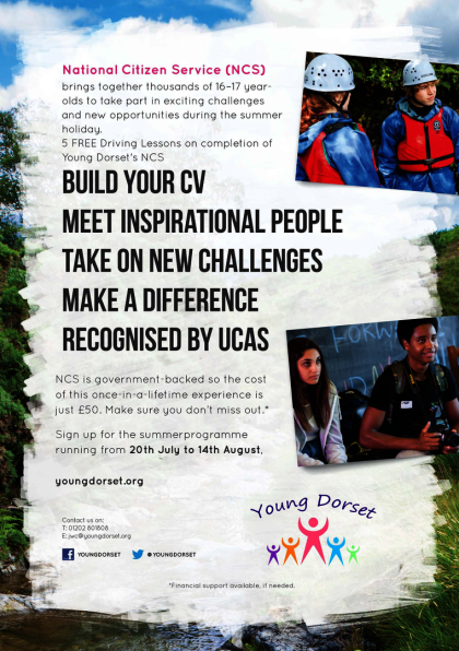 Such a great opportunity #makeadifference Take part in NCS!! fill an EOI from our website youngdorset.org