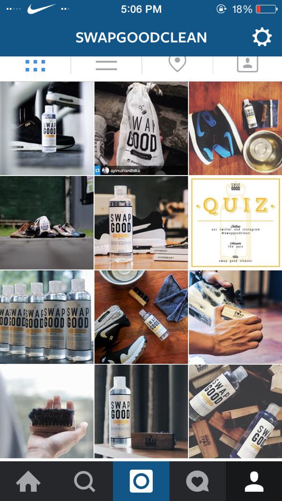 Our instagram profile. Follow <a href="/swapgoodclean/">Swap Good Cleaner</a> on instagram. Happy monday!