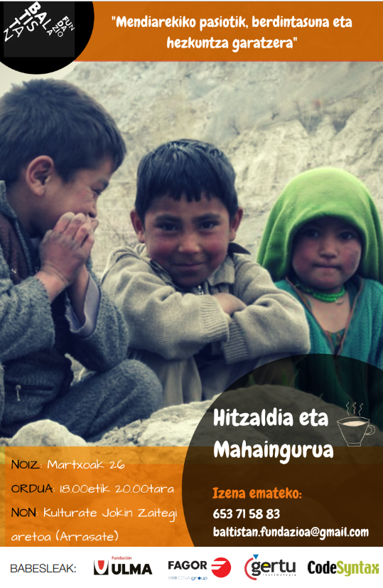 smashkoop's tweet photo. Ven al evento de @BaltistanFund sobre proyectos de educación e igualdad en Pakistan. ¡Este jueves en Arrasate! http://t.co/4iR8kbAsw2