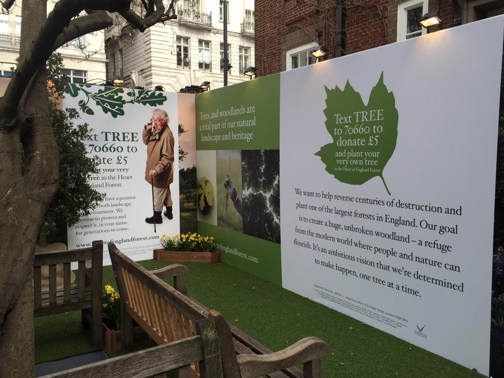 adnosticagency's tweet photo. @advertisingweek it's the @DPLUK and Heart of England Forest garden. Come and say hi! http://t.co/gda0mw1S11
