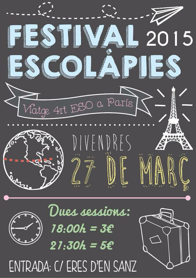 EscolapiesFIG's tweet photo. Aquest divendres 27 us esperem al festival 2015 de Quart ESO. No hi podeu faltar! @Apaesc_figueres  @EF4tESO http://t.co/IDhZjNAJX7