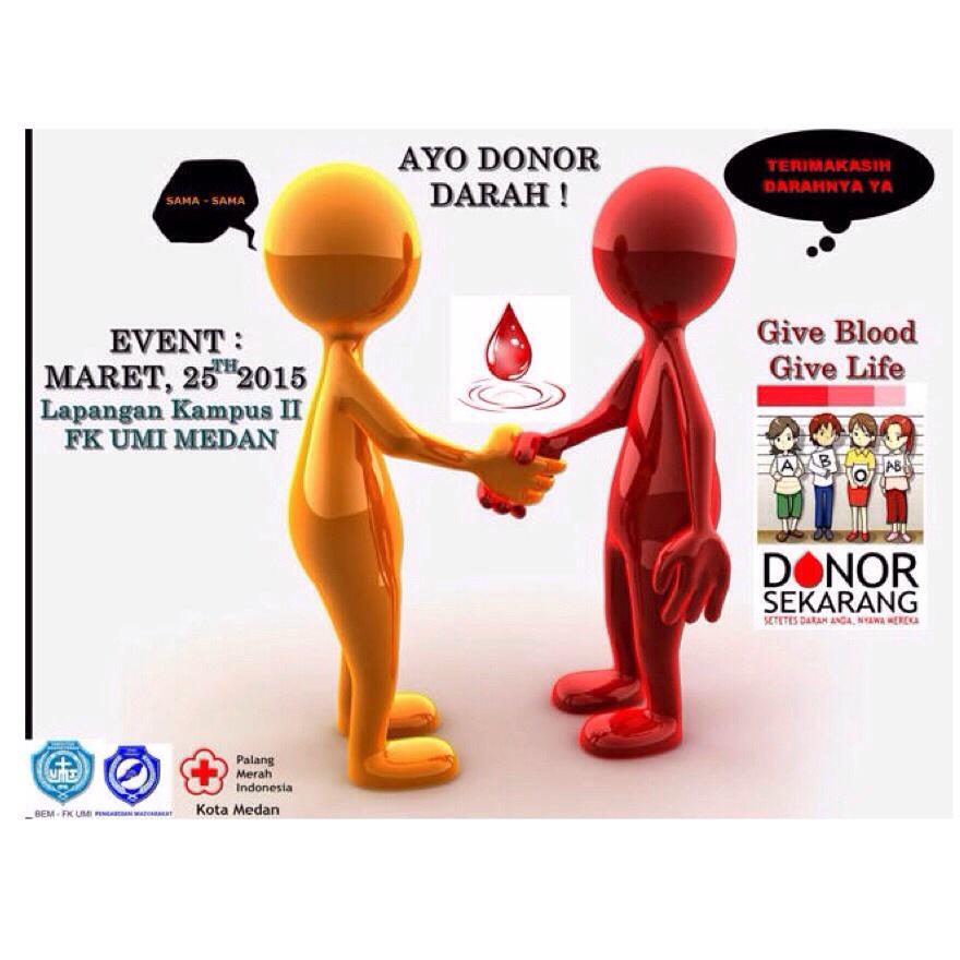 Ayok gabung jangan ketinggalan! Donor darah untuk membantu sesama kita yang membutuhkan! Setetes sangat berarti 😚