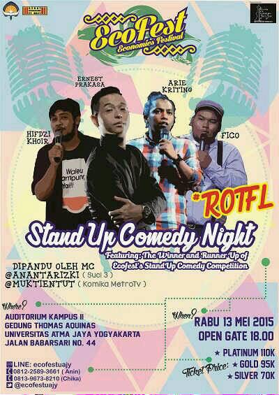 DennyWijaya_'s tweet photo. Standup Comedy Night! By @SEMAFEUAJY ROTFL =)) bantu promosi ya minn ;)) @sanpras_ @hifdzikhoir @standupindojgj http://t.co/SfFTWcHZ4U