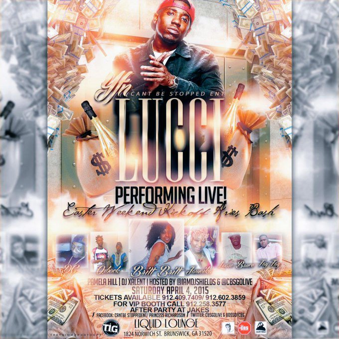 @YFNLUCCI live at Liquid Lounge April 4th  1824 Norwich St Brunswick Ga, 31520 #EasterWeekend #Cbs #Jackbandit<a class="tags" target="_blank" title="On Twitter" href="/?out=eyJ0eXAiOiJKV1QiLCJhbGciOiJIUzUxMiJ9.eyJpYXQiOjE3MjU4Nzc3NTEsImlzcyI6InR3cG9ybnN0YXJzLmNvbSIsIm5iZiI6MTcyNTg3Nzc1MSwiZXhwIjoxNzU3NDEzNzUxLCJyZWRpcmVjdF91cmwiOiJodHRwczovL3R3aXR0ZXIuY29tL1lGTkxVQ0NJIn0.oxXjmB5FfQLV1-zbu7aNxkW_ndeGj6oy4vWGBJXcqWhuPrUXR7s_HAXbRsNyyiCQJXagEYLYnmp8_2u4vAcilA">@YFNLUCCI</a><a href="/tag/live"class="tags"><span>#live</span></a><a href="/tag/cbs"class="tags"><span>#cbs</span></a><a href="/tag/easterweekend"class="tags"><span>#easterweekend</span></a><a href="/tag/jackbandit"class="tags"><span>#jackbandit</span></a>