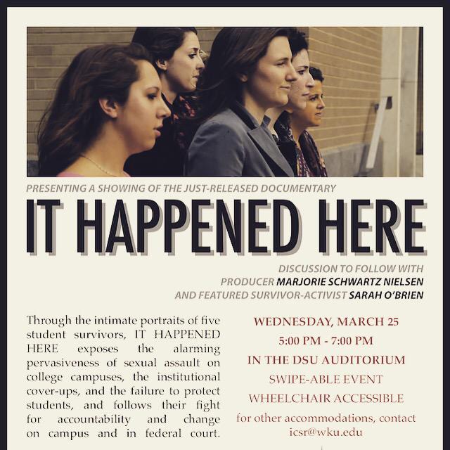 TiaraNaputi's tweet photo. IT HAPPENED HERE film screening &amp; discussion this Wednesday! #ICSR301 http://t.co/HB8NKT0m0b