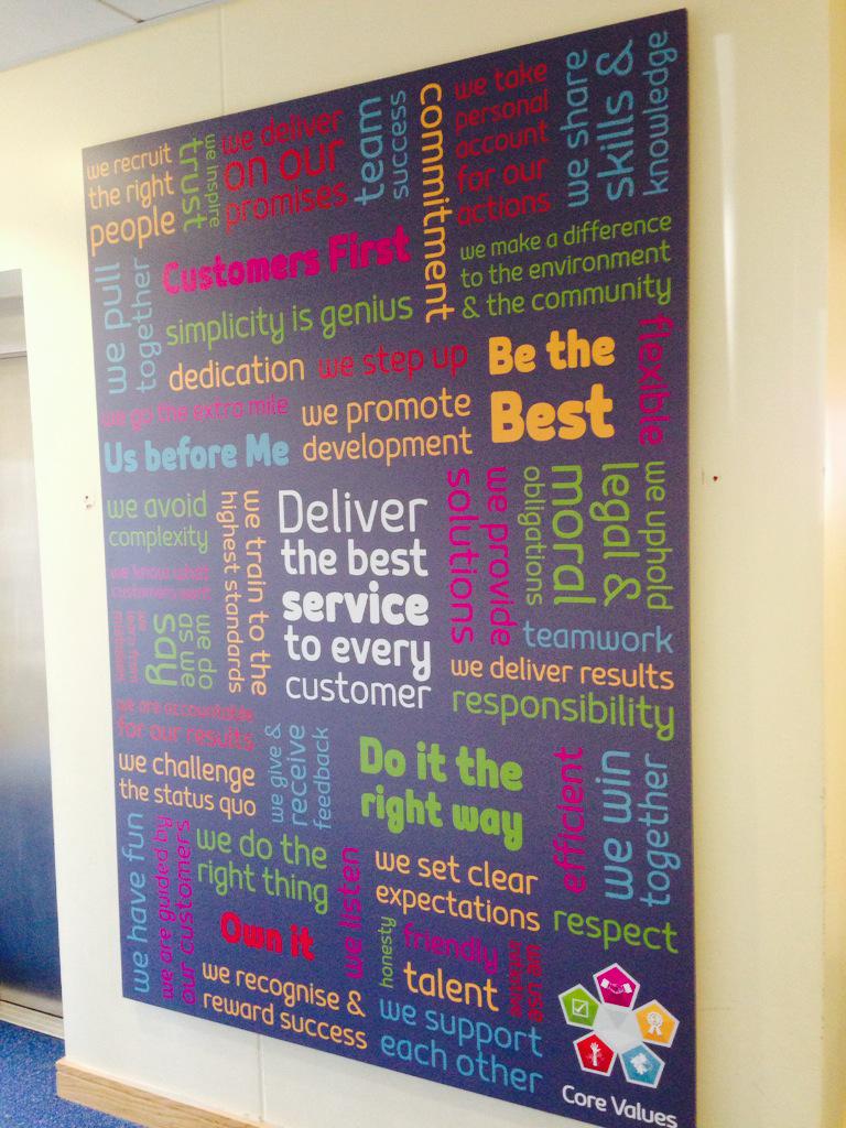 HendersonFoods's tweet photo. Our new company values are being set up this morning #doittherightway #bethebest #usbeforeme #customerfirst #ownit http://t.co/Hh5ipzZ6pD