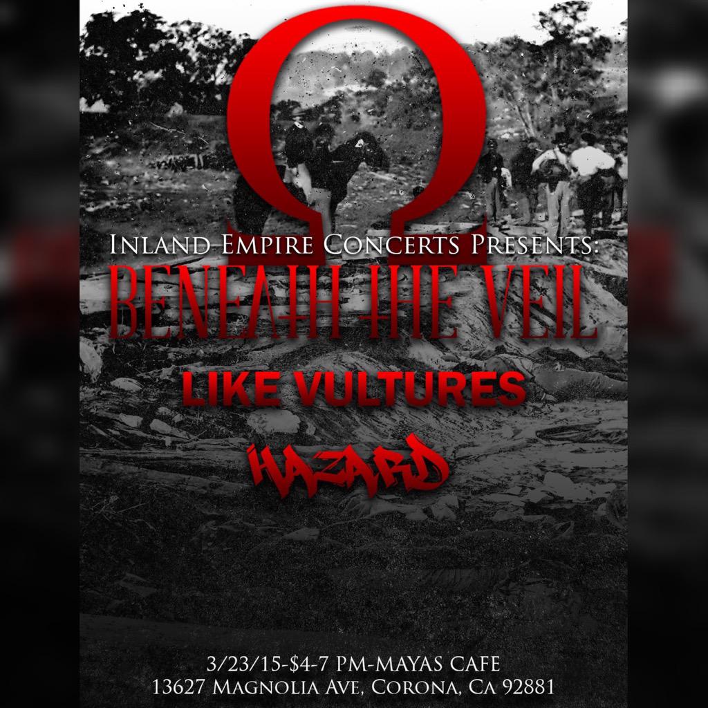 Tonight. <a href="/LikeVultures509/">Like Vultures</a> <a href="/HazardHC/">Hazard</a> $4