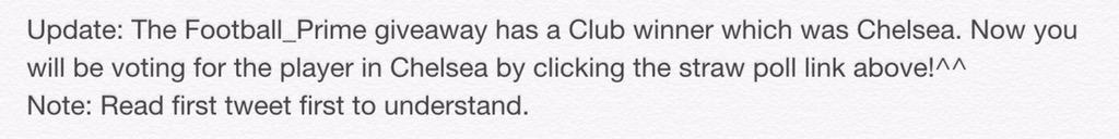 Football_Prime's tweet image. Football_Prime is having a giveaway for 500 Followers!
Rules:
1. Must FAV, RT and Follow

strawpoll.me/3943202