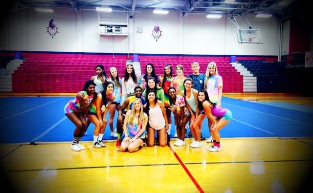 FSCheerleading's tweet photo. Hippies from #sunchiefnation ready for 2 a days! http://t.co/pMNyOTM216