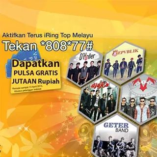 SiapGeter_Indo's tweet photo. BURUAN tekan *808*77# dari hapemu untuk AKTIFKAN iRing TOP MELAYU BERHADIAH! Khusus Indosat. http://t.co/T2rvoV1a1Y