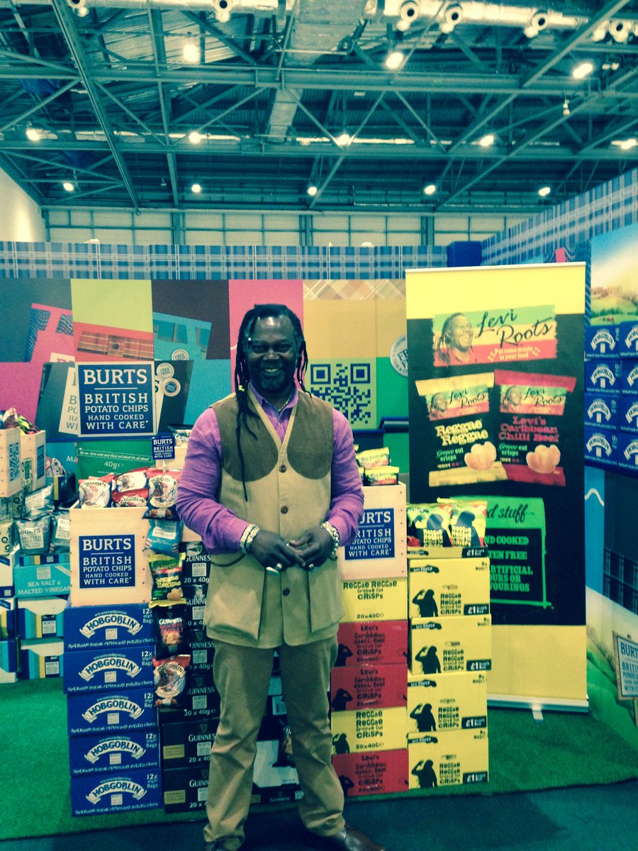 IFE_Event's tweet image. Great to see @levirootsmusic on the @BurtsChips stand today launching the new Reggae Reggae flavour #ife15