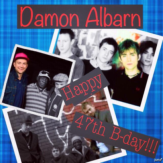 Damon Albarn 

( V & G of Blur, Gorillaz,,,)

Happy 47th Birthday to You!

23 Mar 1968  