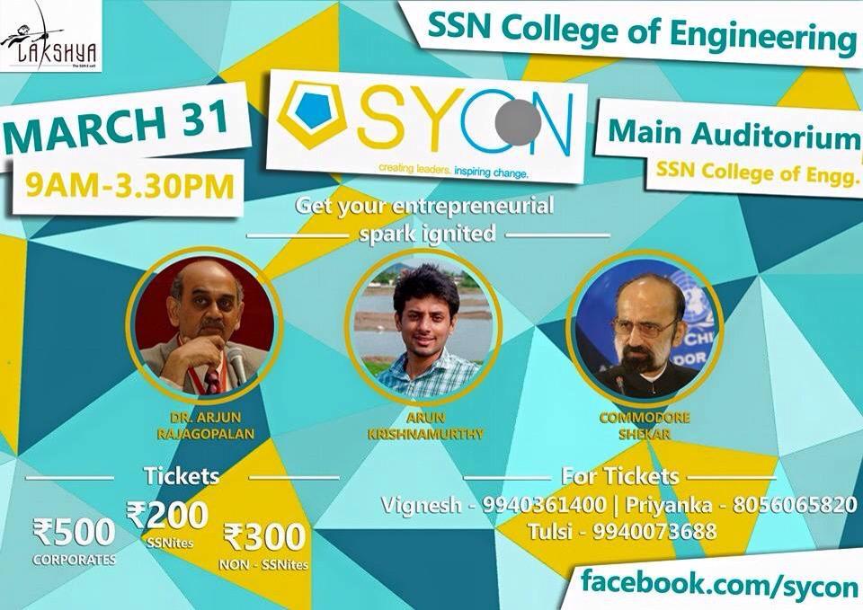 SYCon_2017's tweet image. THREE MORE REASONS for you to attend #SYCon! Presenting to you @cmdeshekhar , @ArunEFI and Dr.Arjun Rajagopalan