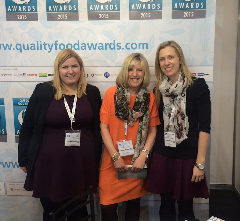 QualFoodAwards's tweet photo. It's the lovely #QFA2015 ladies Ellie Ray, Helen and Lara at @IFEexhibition - pop along to stand N1545 and say Hi! http://t.co/CrXuDG4yt3