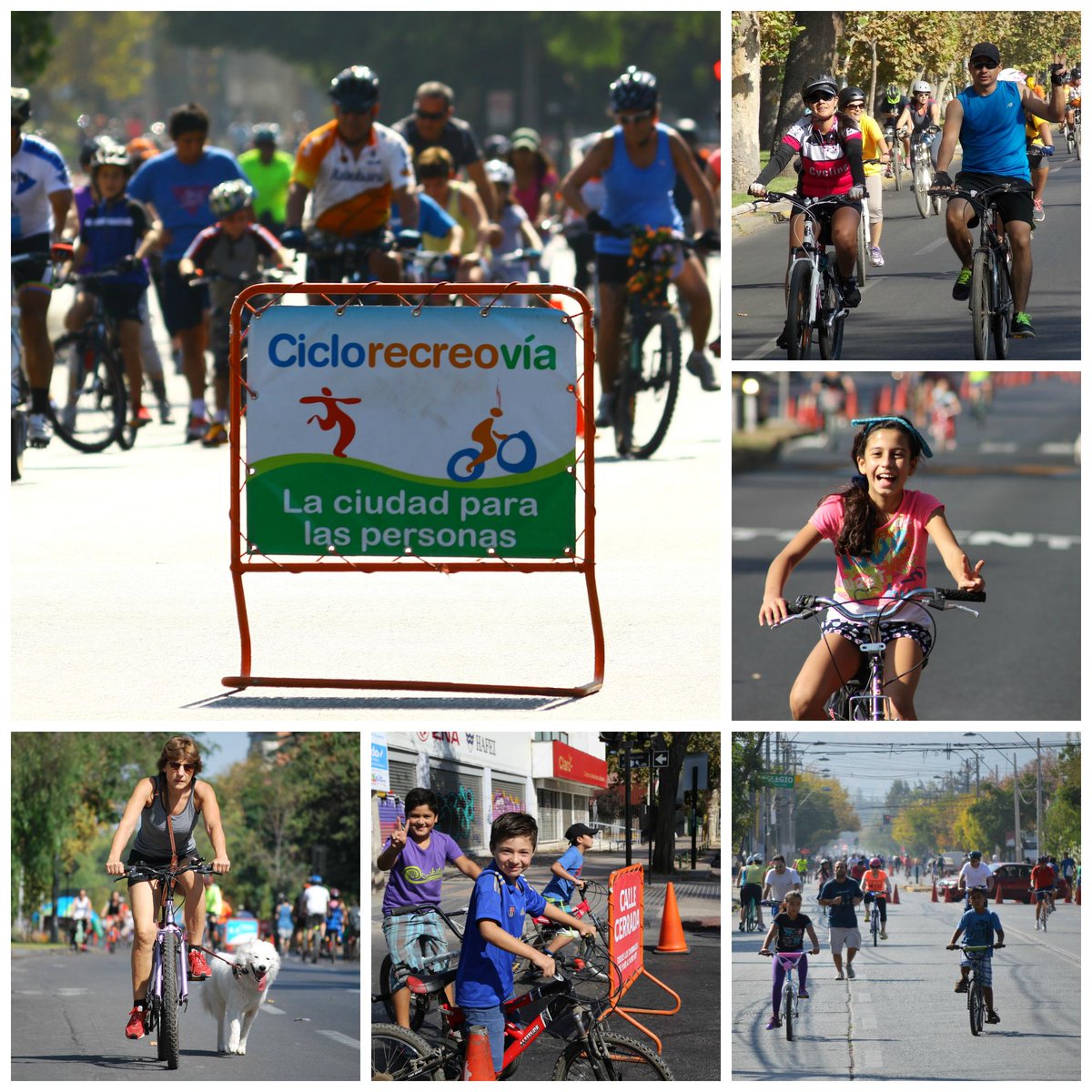 ciclorecreovia's tweet photo. Buenas tardes! Les dejamos un collage de las fotos del domingo 22 en la @ciclorecreovia. El miércoles van todas en FB http://t.co/VqZ3tbFKiS