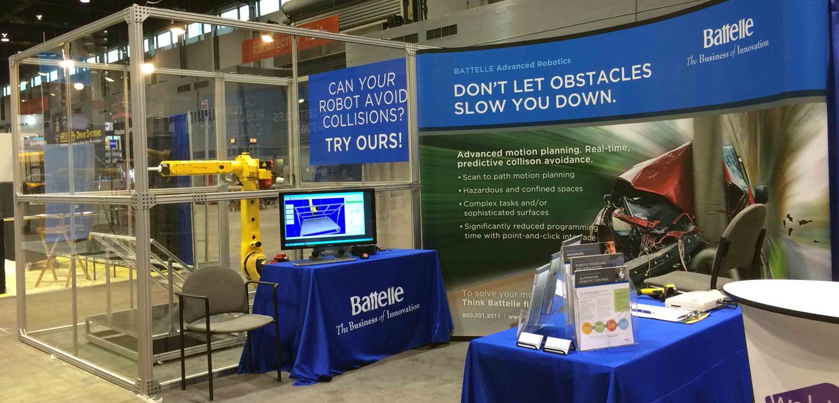 Battelle's tweet image. We’re ready to go @Automateshow 
Be sure to stop by booth #1126 for a hands-on demo. #Automate2015