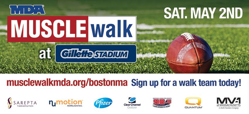 MDABoston's tweet photo. Thanks @MassBillboards for your support of the MDA #MuscleWalk at @GilletteStadium on May 2! http://t.co/hNyhJ62EWq http://t.co/L4xOjX2tSs