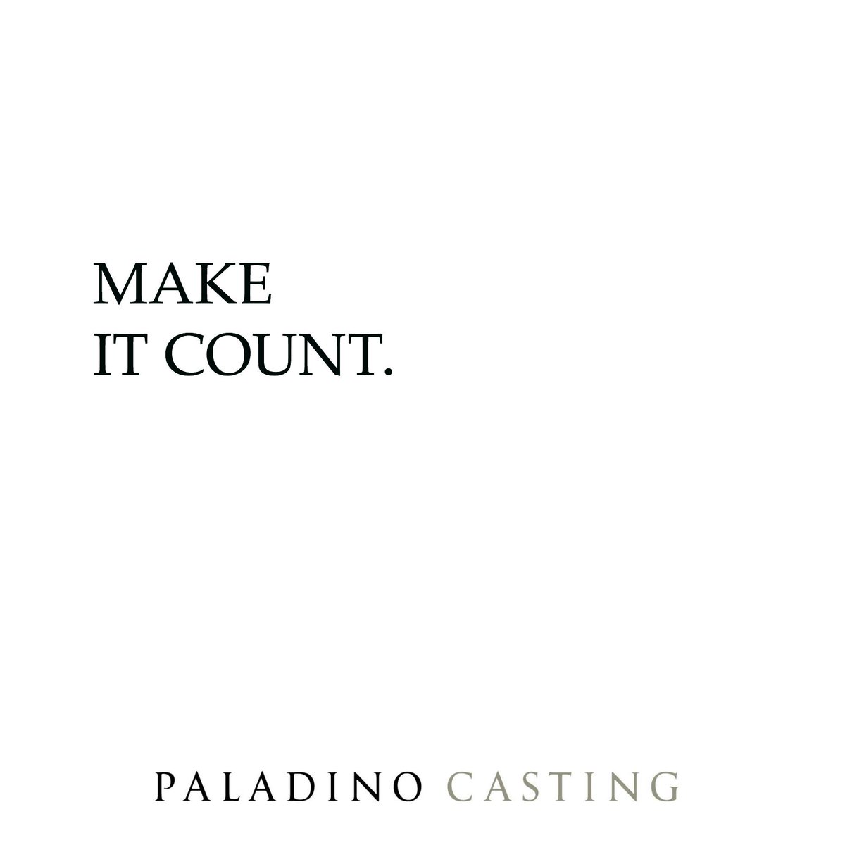PaladinoCasting's tweet image. First impressions matter. Make the first couple seconds of your audition count. #motivationalmonday #castingtips