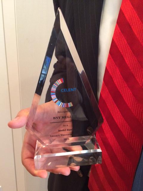 Congrats team <a href="/BNYMellon/">BNYMELLON</a> from <a href="/Clear2Pay/">Clear2Pay</a> and <a href="/FISGlobal/">FIS</a> for <a href="/Celent_Research/">Celent</a> 2015 Model Bank Award Legacy Transform