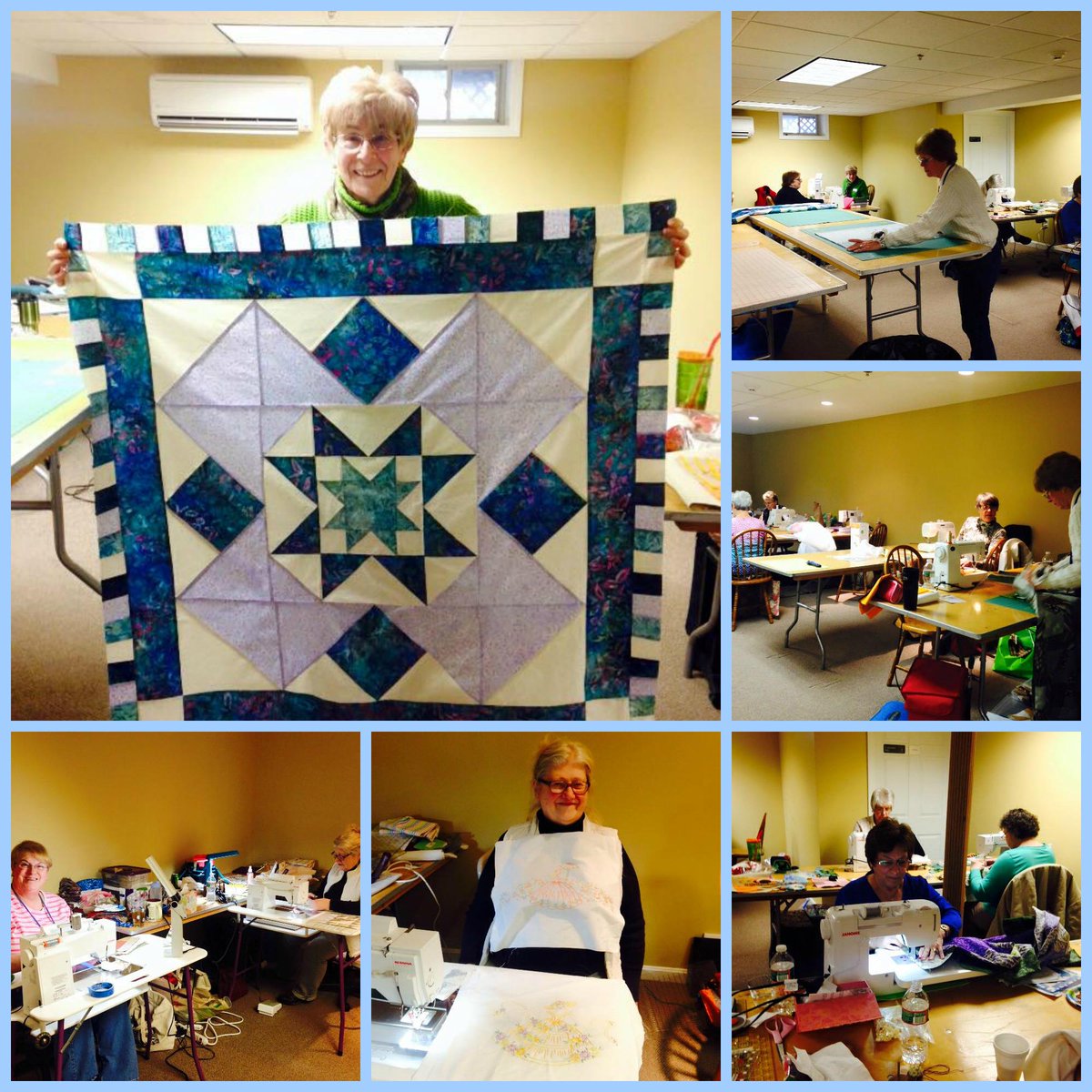 admiralsinn's tweet photo. #Quilters doing their thing at #theadmiralsinn. Perfect weekend with these lovely ladies. #quilting #quiltersdream http://t.co/fAzd0NCDai