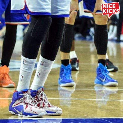 nicekicks's tweet image. Nerlens Noel (@NerlensNoel3) // @Sixers 
@nikebasketball LeBron 12 iD
#KicksOnCourt