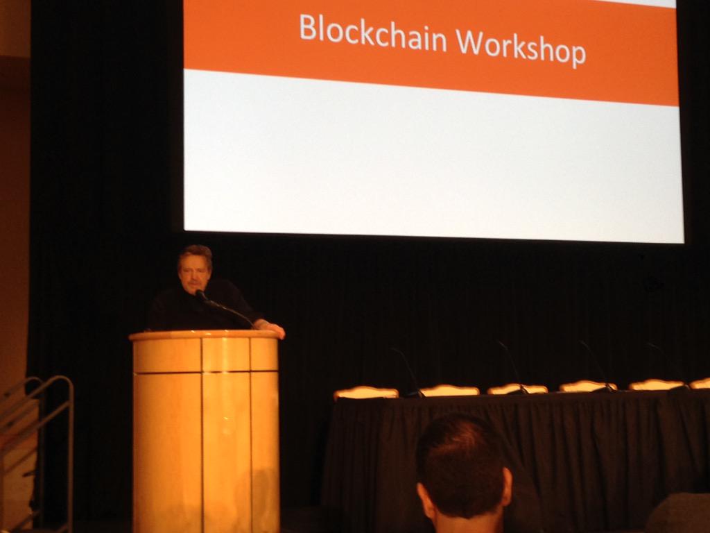 ChristopherA's tweet image. Listening to @JPBarlow&apos;s keynote in #BlockChainWorkshop at Stanford