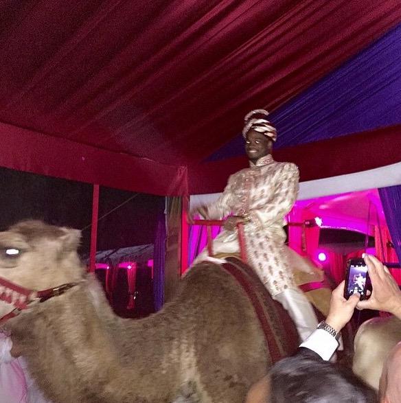   Adrian Peterson rode in on a camel at his 30th birthday party  LOOK HOW HAPPY HE IS   