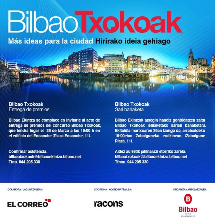 bilbaotxokoak's tweet photo. Jurado final y entrega de premios de @bilbaotxokoak este jueves a las 19h en el edificio del Ensanche. http://t.co/6CUROkjV40