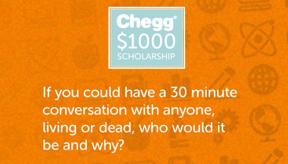 Hey high school students, take 2 minutes to respond for this month's $1,000 scholarship! che.gg/1NdSN7W