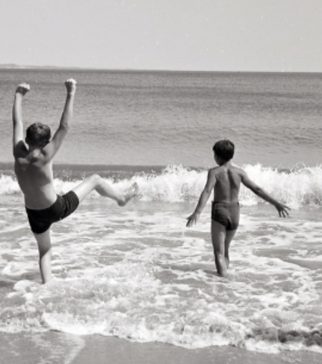 Happy #MuseumWeek! Here are some kids at Mill Cove beach in the '40s. (We swear we aren't jealous). Photo: PANS