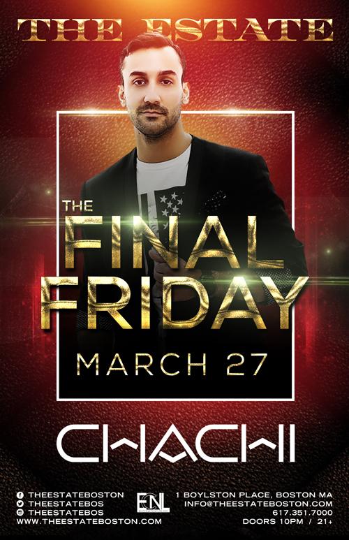 617.407.6000 for tables at our very last Friday night with special guest @DJ_Chachi!
