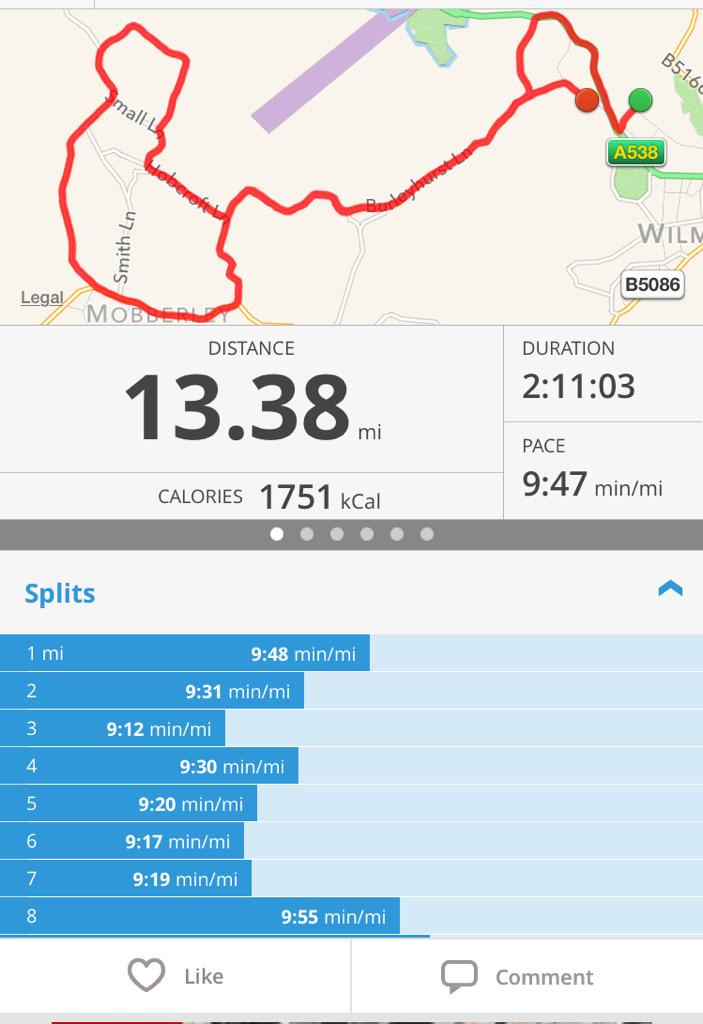 So we did it #wilmslowhalfmarathon #teambuckley...thank you to all those that have donated :) Next up #MCR10k