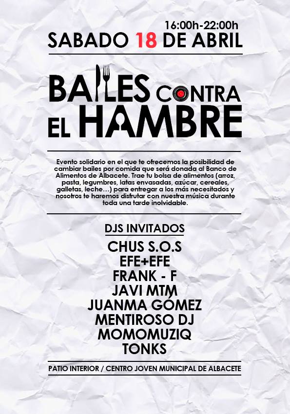 #Albacete #Solidario #BailesContraElHambre #DjsSolidarios #BancoDeAlimentos #sos #RT
